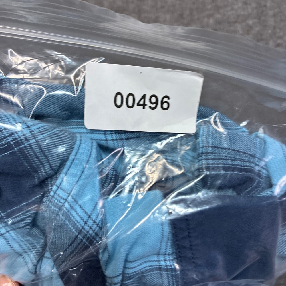 Norrona Svalbard Flannel Shirt Mens Medium Blue Plaid Wool Blend 2404-19 - Picture 8 of 8